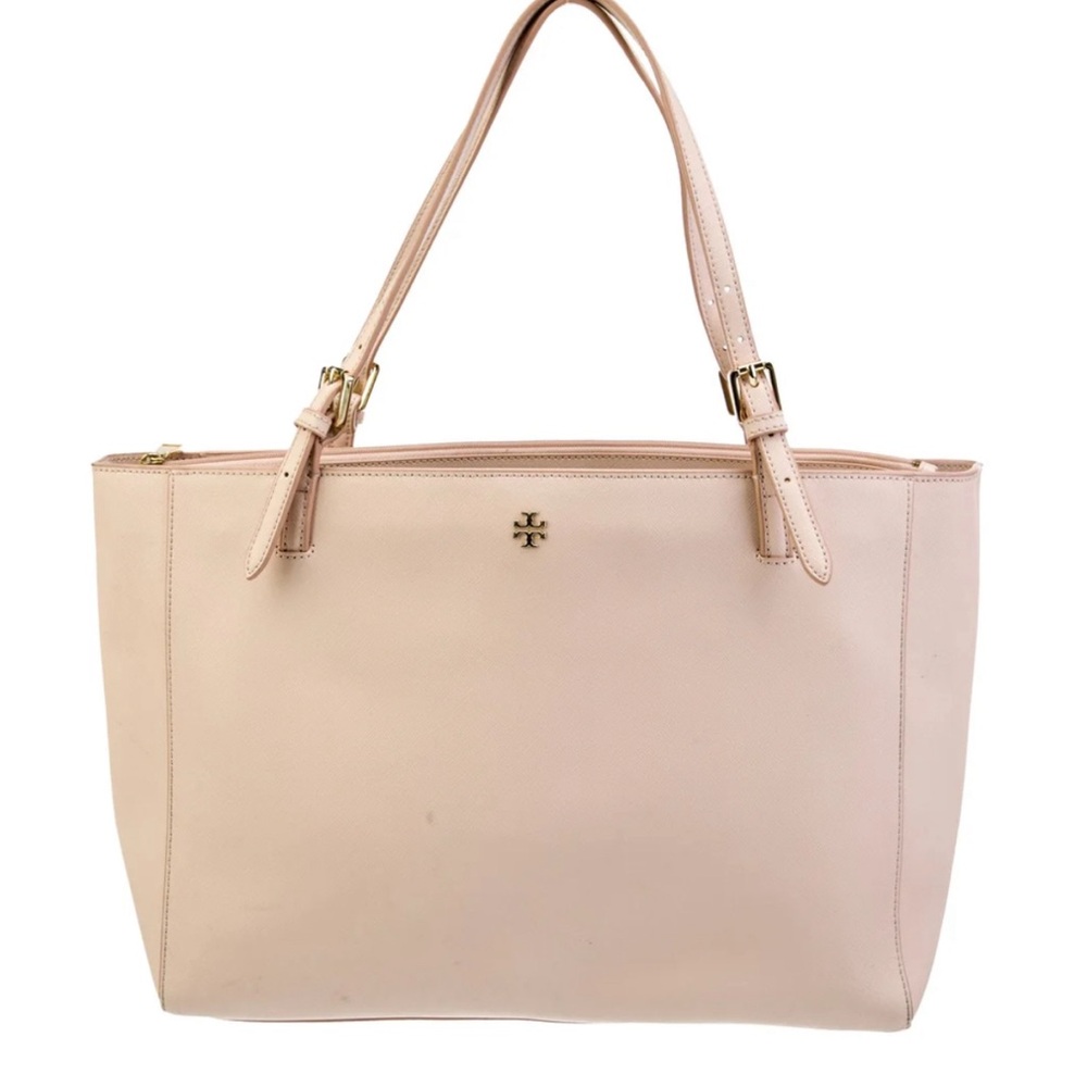 Tory Burch York Buckle Large Tote color light pink excellent used condition